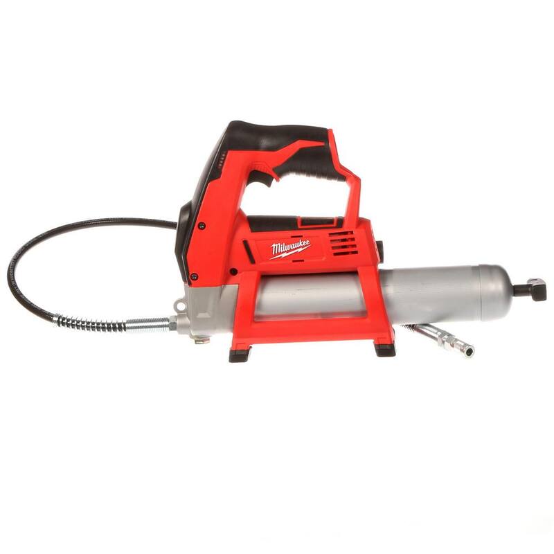 Milwaukee M12 FUEL 12V Llave de trinquete inalámbrica sin escobillas de litio de 3/8 pulgadas con pistola de grasa inalámbrica de litio M12 12V (solo herramienta) - 2557-20-2446-20