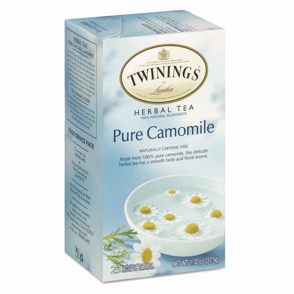 Twinings Tea Bags, Pure Camomile, 1.76 oz, 25PK - TNA85142