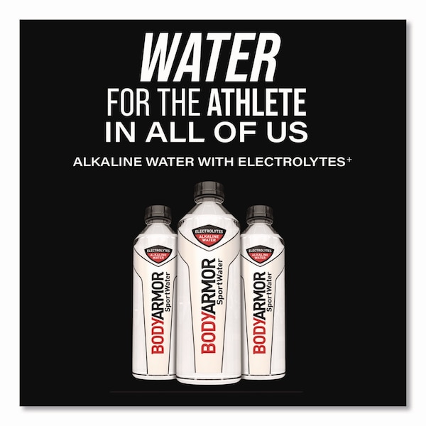 Bodyarmor SportWater Alkaline Water, 23.67 oz Bottle, 24PK - 100701-1.0
