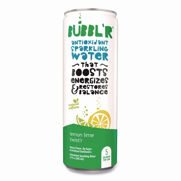 Bubblr Antioxidant Sparkling Water, Lemon Lime Twist'r, 12PK - WIC60014