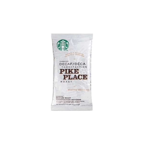Starbucks Coffee Co Coffee, Pike Place Decaf, 2.7 oz Packet, 72PK - 11023061CT