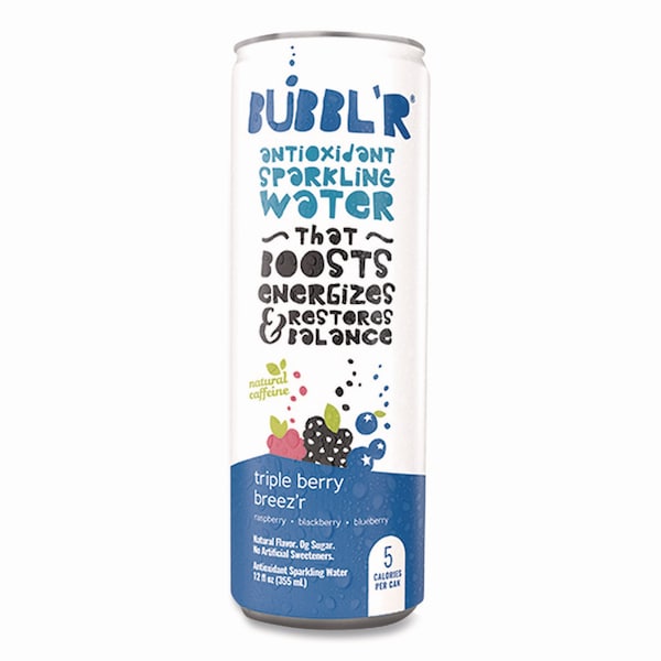 Bubblr Antioxidant Sparkling Water, Triple Berry Breez'r, 12PK - WIC00028