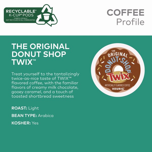 The Original Donut Shop Twix Flavored Coffee K-Cups, 24PK - 5000368824
