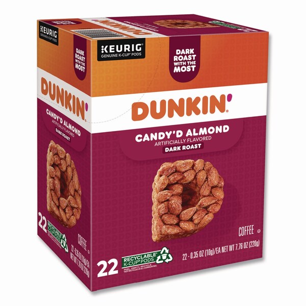 Dunkin Candy'd Almond Coffee K-Cups, 0.35 oz, 22PK - 5000375651