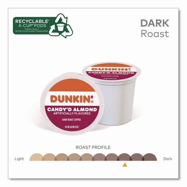 Dunkin Candy'd Almond Coffee K-Cups, 0.35 oz, 22PK - 5000375651