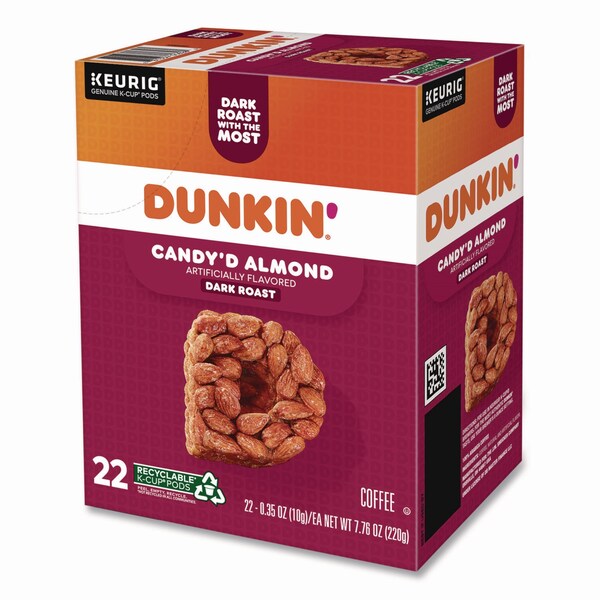 Dunkin Candy'd Almond Coffee K-Cups, 0.35 oz, 22PK - 5000375651