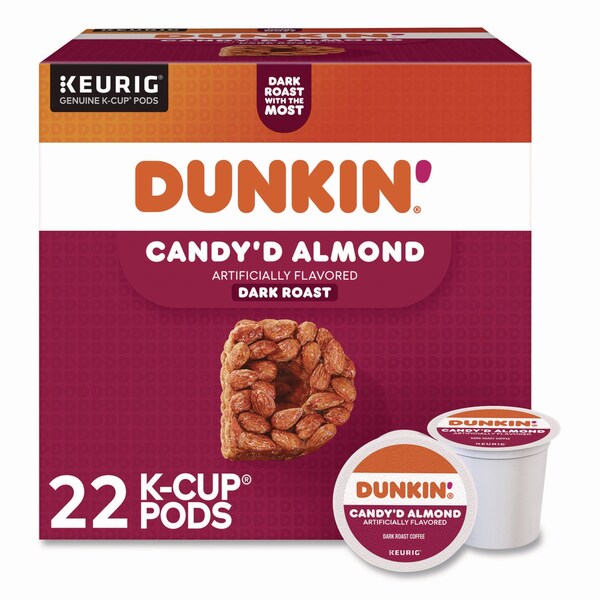 Dunkin Candy'd Almond Coffee K-Cups, 0.35 oz, 22PK - 5000375651