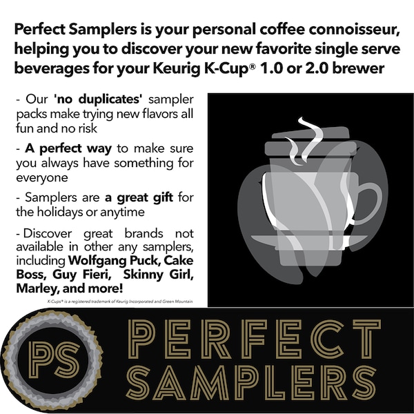 Perfect Sampler Perfect Samplers Premium Coffee Variety Pack -50 Ct - WM-PS-PREM-COFFEE-50