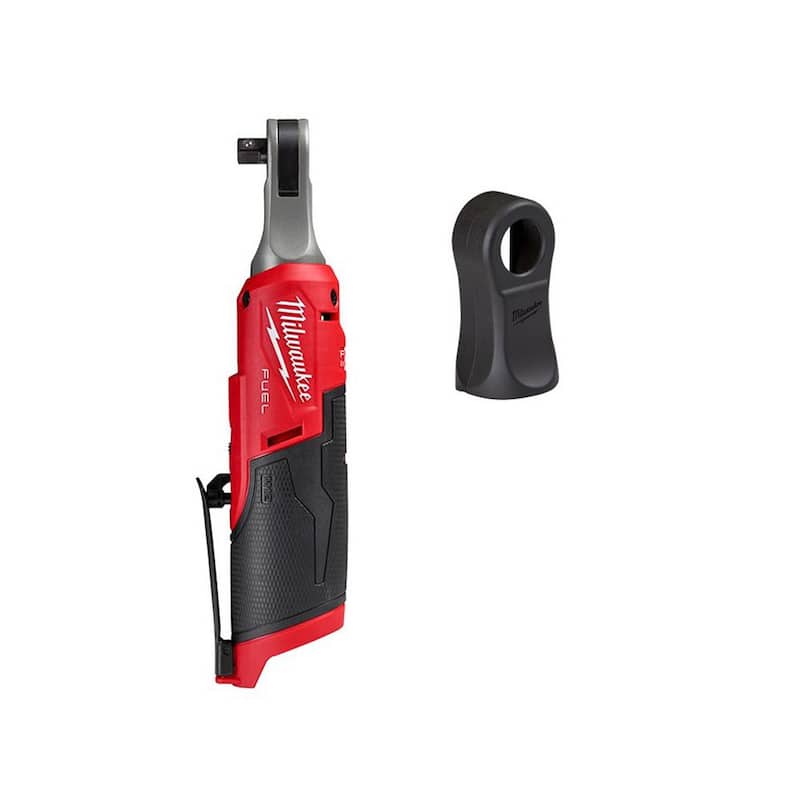 Milwaukee M12 FUEL 12V Lithium-Ion Inalámbrico sin escobillas de alta velocidad 3/8 in. Trinquete con 1/4 in. y 3/8 in. Bota de goma - 2567-20-49-16-2567