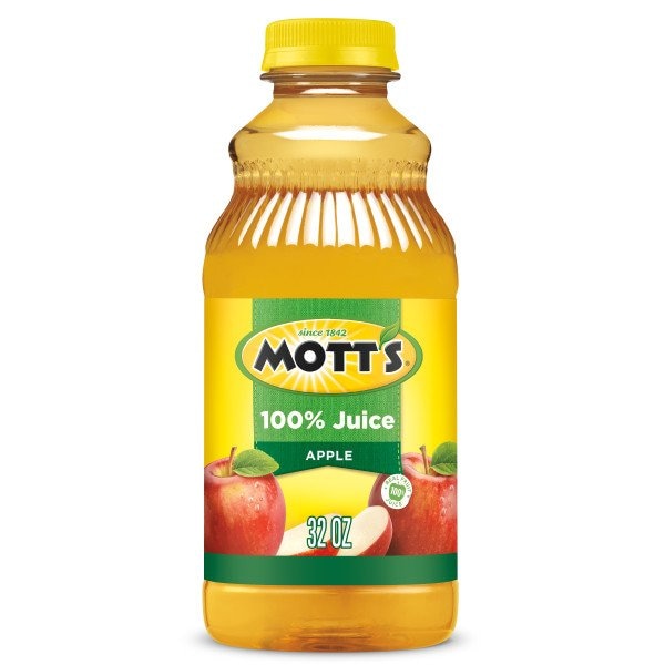 Motts Mott's 100% Apple Juice 32 oz. Plastic Bottle, PK12 - 10002367