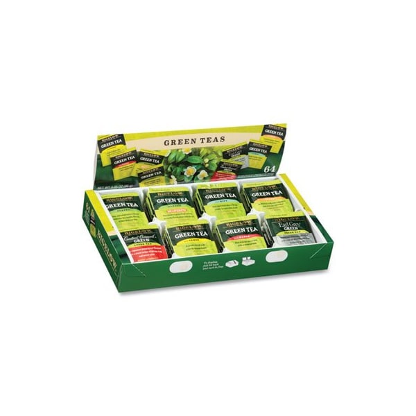 Bigelow Tea Co Bigelow, Green Tea Assortment, Individually Wrapped, Eight Flavors, 64PK - 30568