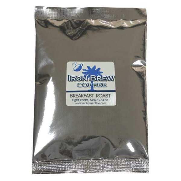 Iron Brew Coffee, Breakfast Roast, Fraction Pack, Caffeinated, Ground, 5.46 lb, 50 PK - C-50CTBRK-NF