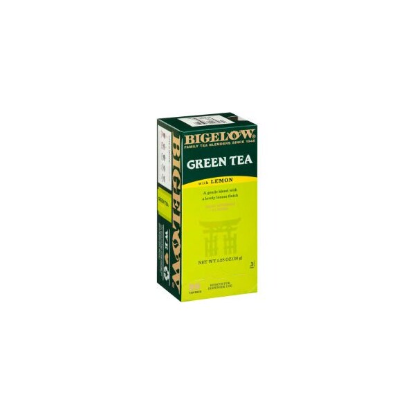 Bigelow Tea Co Bigelow Green Tea with Lemon, Lemon, 0.34 lbs, 28/Box - RCB10346