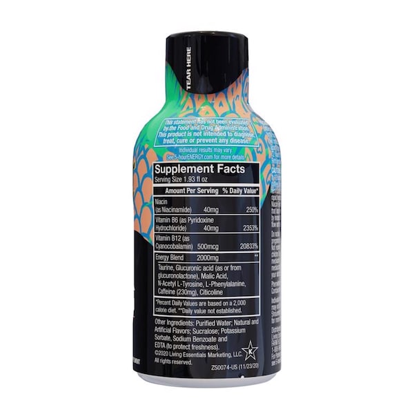 5 Hour Energy 5-hour Energy Tropical Sugar Free Tropical Energy Shot 1.93 oz - 785120