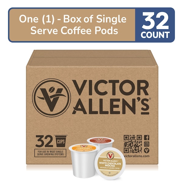 Victor Allen Mocha Flavored Coffee Variety Pack, Single Serve Coffee Pods for K-Cup Brewers, 32PK - FG018454
