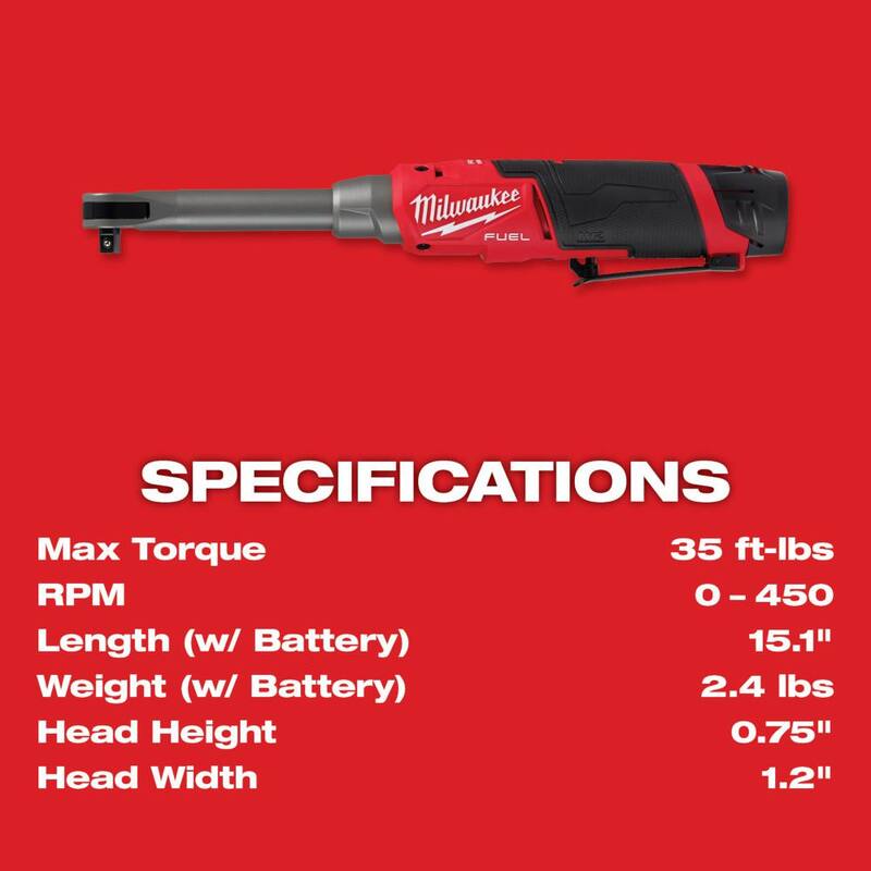 Milwaukee M12 FUEL Kit de Trinquete Inalámbrico de Alta Velocidad con Alcance Extendido de 3/8 pulg. de Iones de Litio de 12V y Juego Mecánico de 3/8 pulg. de Unidad (32 Piezas) - 2569-21-48-22-9508