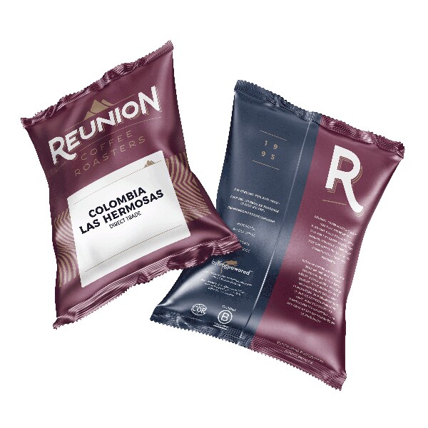 Reunion Coffee Roasters Colombia Las Hermosas, 2.5 oz Fraction Packs, PK24 PK - PR40005