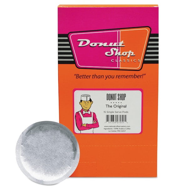 National Coffee Roasters Donut Shop Coffee, Medium Roast, PK15 - 5-999-61590