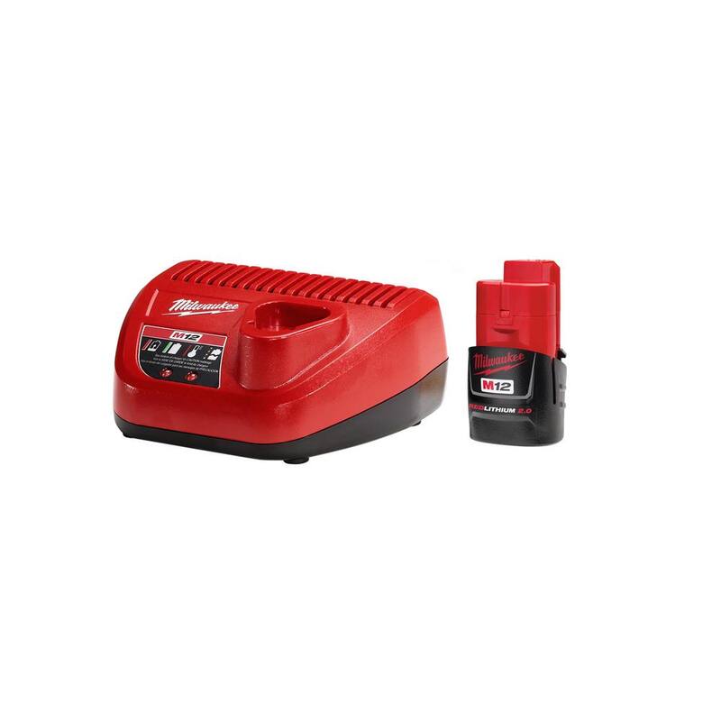 Milwaukee M12 12-Volt Lithium-Ion Inalámbrico Ratchet de 3/8 pulg. y Combo de Luz de Inundación LED (Kit de 2 herramientas) - 2457-20-2364-20-48-59-2420-48-11-2420