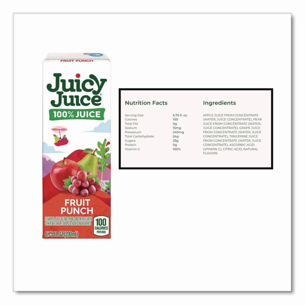Juicy Juice Juice Box Variety Pack, Assorted Flavors, 6.75 oz Box, 32PK - ZUD48675