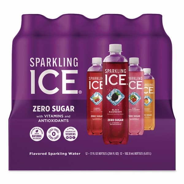 Sparkling Ice Variety Pack Sparkling Water, 17 oz Bottle, 12PK - TLK95092