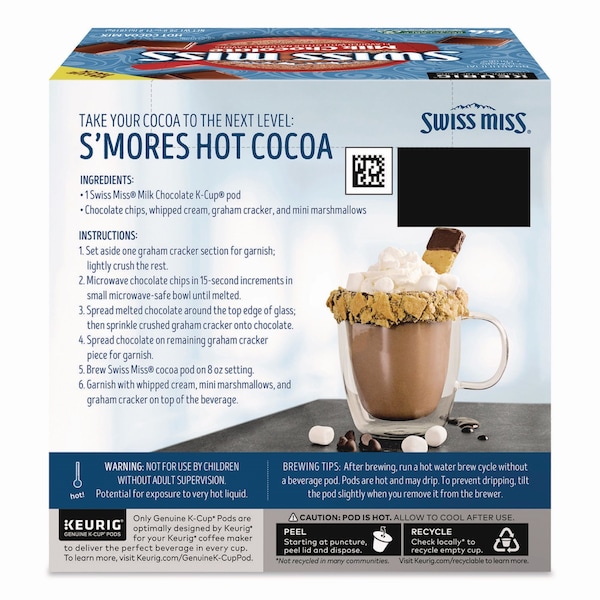 Swiss Miss Milk Chocolate Hot Cocoa K-Cups, 0.65 oz, 44PK - 5000345148