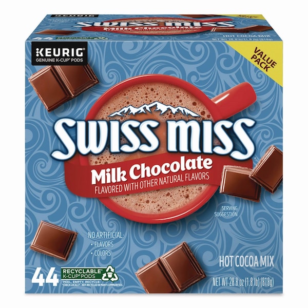 Swiss Miss Milk Chocolate Hot Cocoa K-Cups, 0.65 oz, 44PK - 5000345148