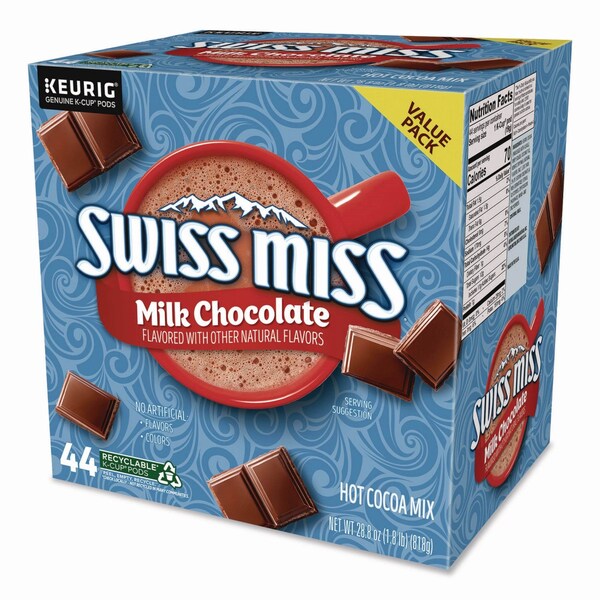 Swiss Miss Milk Chocolate Hot Cocoa K-Cups, 0.65 oz, 44PK - 5000345148