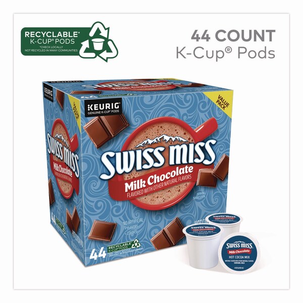 Swiss Miss Milk Chocolate Hot Cocoa K-Cups, 0.65 oz, 44PK - 5000345148
