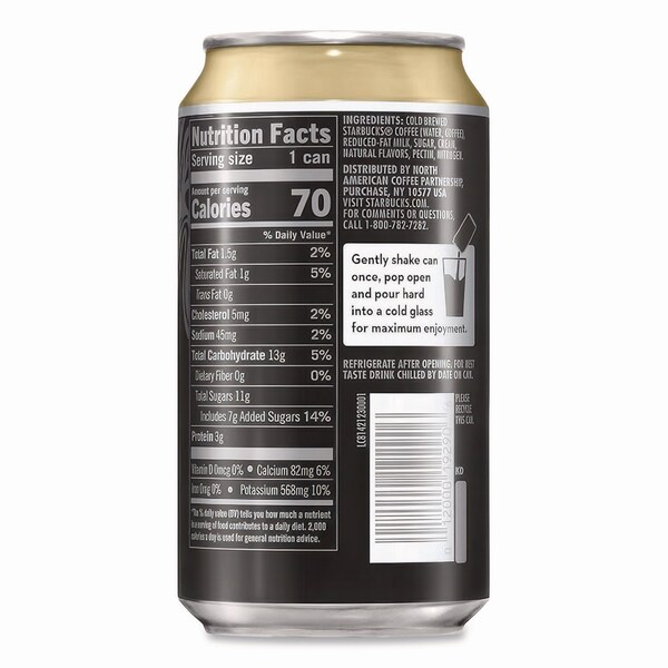 Starbucks Nitro Cold Brew Coffee, Vanilla Sweet Cream, 9.6 oz Can, 12PK - PEP19290