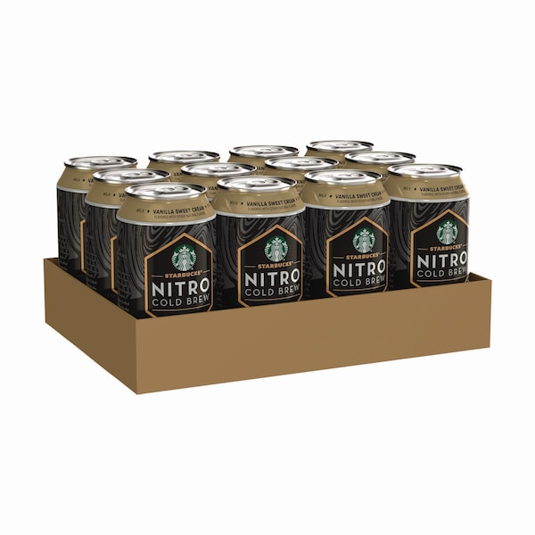 Starbucks Nitro Cold Brew Coffee, Vanilla Sweet Cream, 9.6 oz Can, 12PK - PEP19290