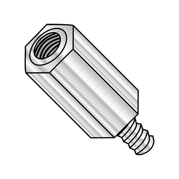 Zoro Select Hex Standoff, #10-32 Thrd Sz, Aluminum 5/16" Hex W, 1000 PK - 311211HMA