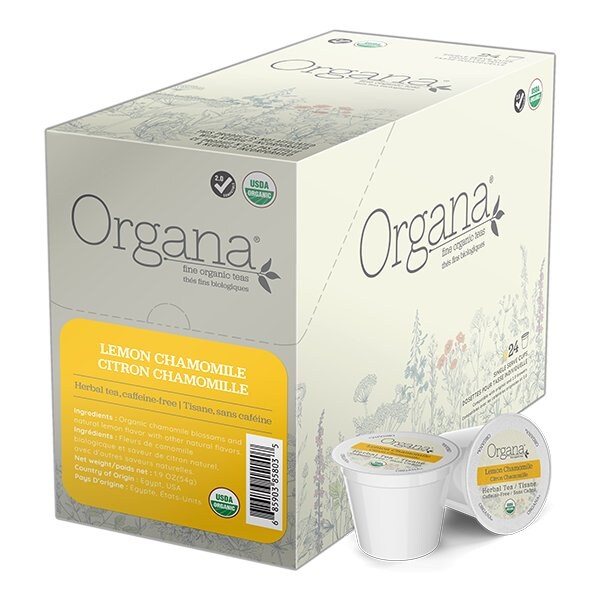 Organa Tea Chamomile Lemon, Single Serve Cup, PK96 PK - SNON5803