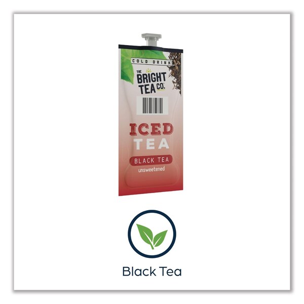 Flavia Unsweetened Iced Black Tea Freshpack, Unsweetened Black, 0.12 oz Pouch, 100PK - 48047