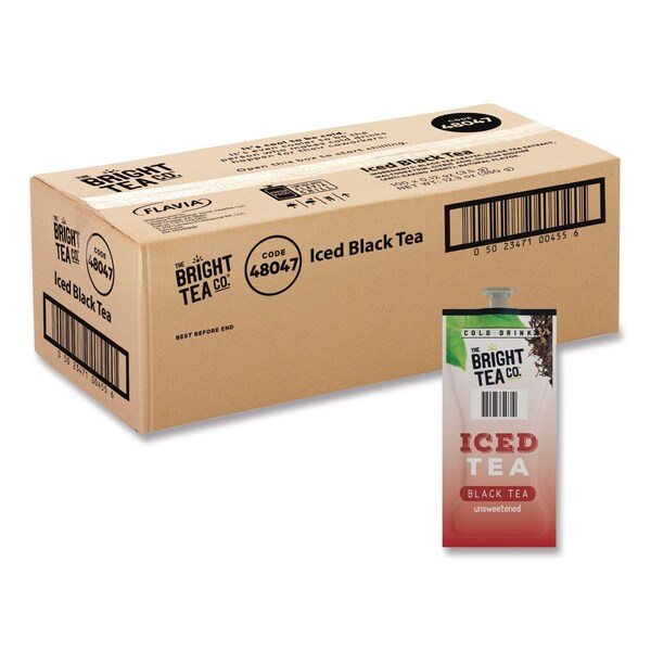 Flavia Unsweetened Iced Black Tea Freshpack, Unsweetened Black, 0.12 oz Pouch, 100PK - 48047
