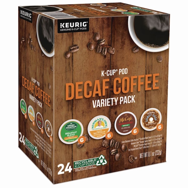 Green Mountain Coffee Decaf Variety Coffee K-Cups, Assorted Flavors, 0.38 oz K-Cup, 24PK - 5000374162