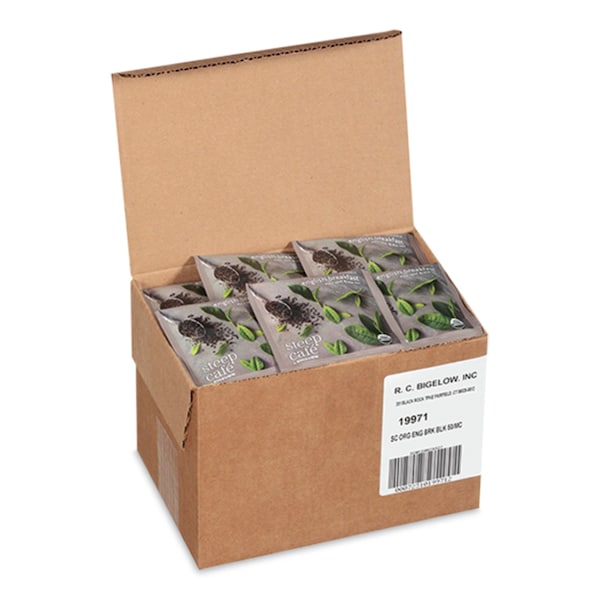 Bigelow steep Cafe Organic Black Tea, English Breakfast, PK50, 50PK - RCB19971