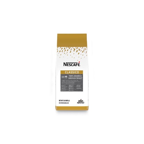 Nestle Classico 100% Arabica Roast Ground Coffee, Medium Blend, 2 Lb Bag, 6PK - 25573CT