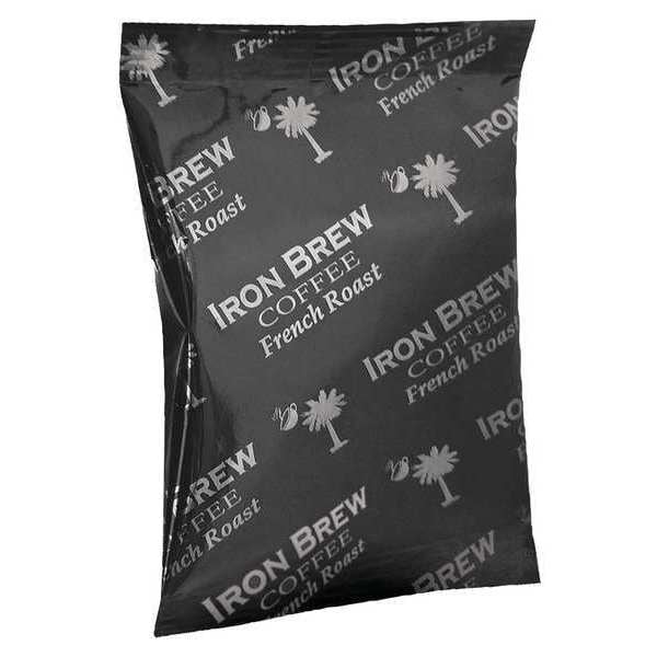 Iron Brew Coffee, French Roast, Fraction Pack, Caffeinated, Ground, 5.46 lb, 50 PK - C-50CTFR-NF