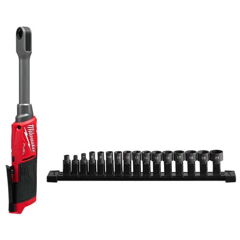 Milwaukee M12 FUEL INSIDER 12V Lithium-Ion Brushless Cordless 1/4 in. - 3/8 in. Llave de dado de caja de alcance extendido (solo herramienta) - 3050-20