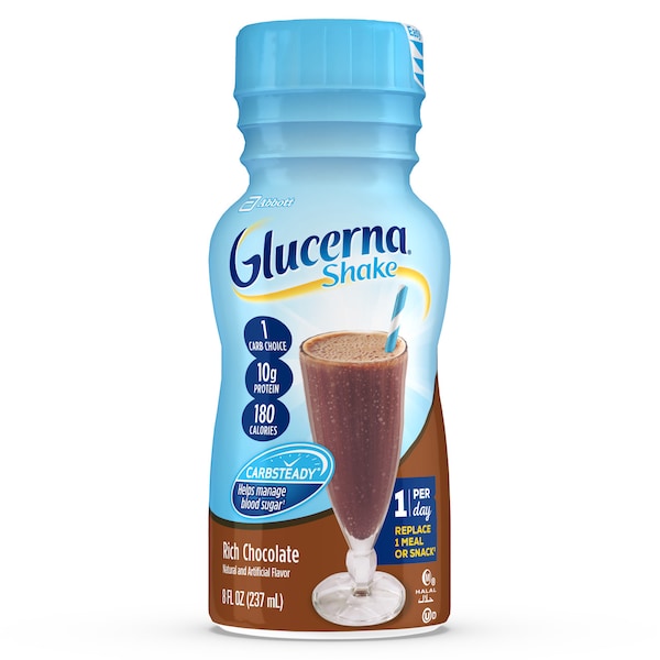 Glucerna Glucerna Shake Creamy Chocolate Delight 8 Fl oz. Bottles, PK24 - 57804