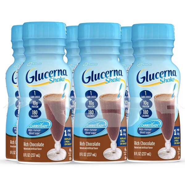 Glucerna Glucerna Shake Creamy Chocolate Delight 8 Fl oz. Bottles, PK24 - 57804