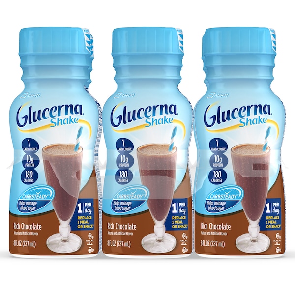Glucerna Glucerna Shake Creamy Chocolate Delight 8 Fl oz. Bottles, PK24 - 57804