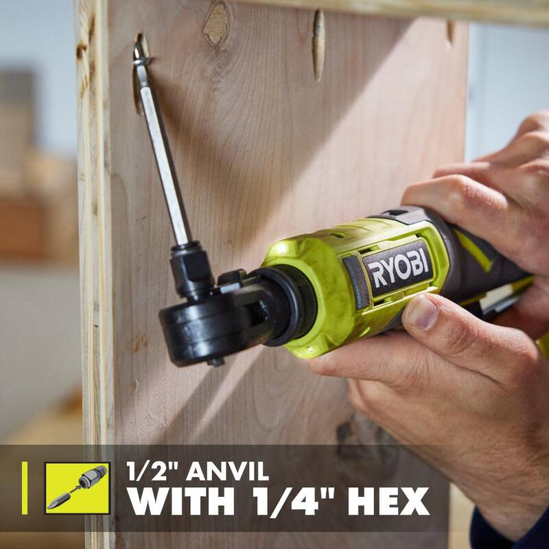 RYOBI ONE+ 18V Juego de Trinquete Inalámbrico Multi Tamaño con Batería de 1.5 Ah y Cargador - PCL280K1SB