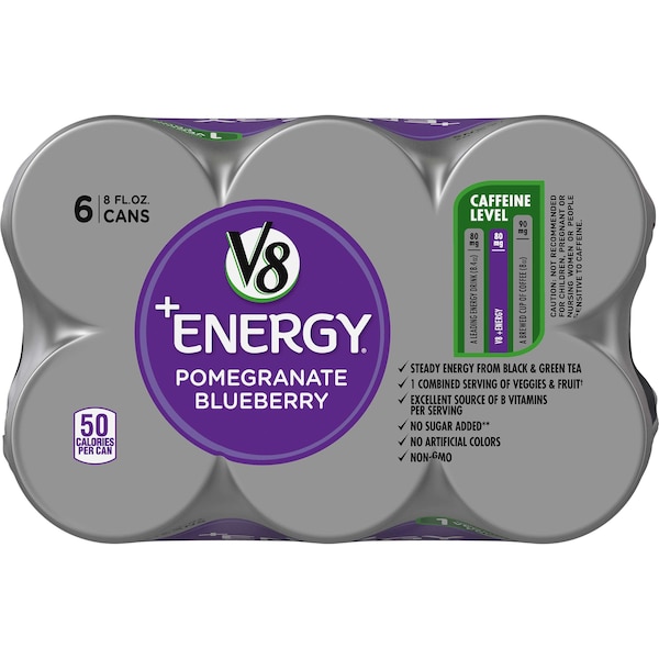 V8 V8 Energy Pomegranate Blueberry 8 oz. Per Bottle, PK24 - 000019624