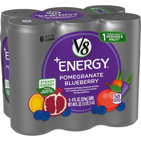 V8 V8 Energy Pomegranate Blueberry 8 oz. Per Bottle, PK24 - 000019624