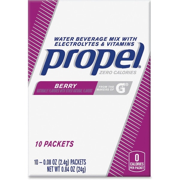 Propel Powder Packs, .08oz., 10 Packets, 120/CT, Berry/PE PK - QKR01087