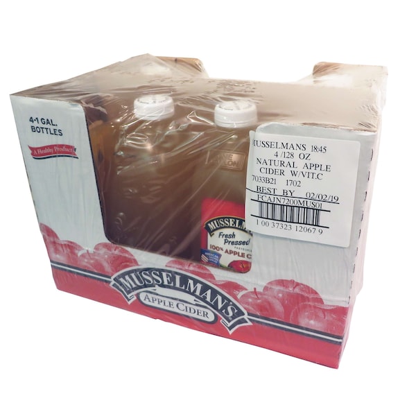 Musselmans Musselman's Fresh Pressed 100% Apple Cider 128 oz. Cans, PK4 - FCAJN7200MUS01