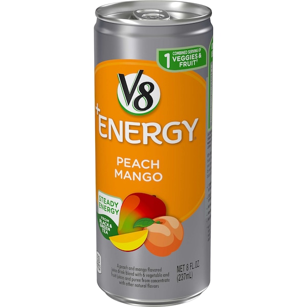 V8 V8 Energy Peach Mango 8 oz. Can, PK24 - 000019620