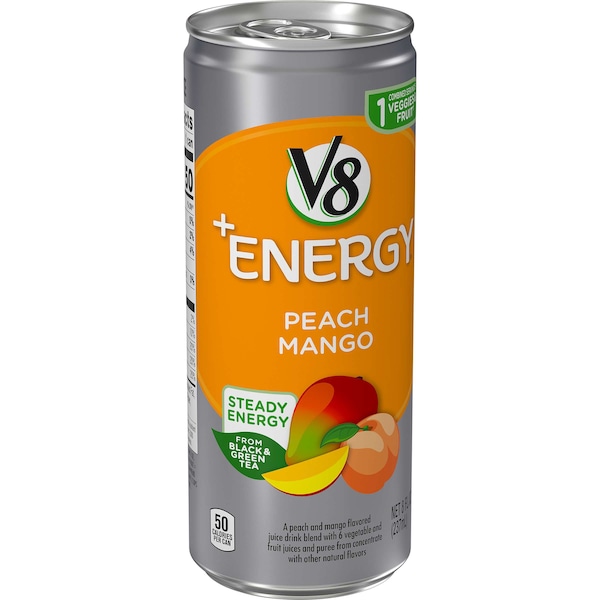 V8 V8 Energy Peach Mango 8 oz. Can, PK24 - 000019620